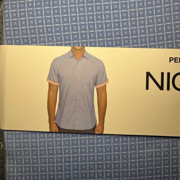Nick Graham Men's Everywhere Short Sleeve Printed Shirt Size XL Blue - Picture 9 of 10